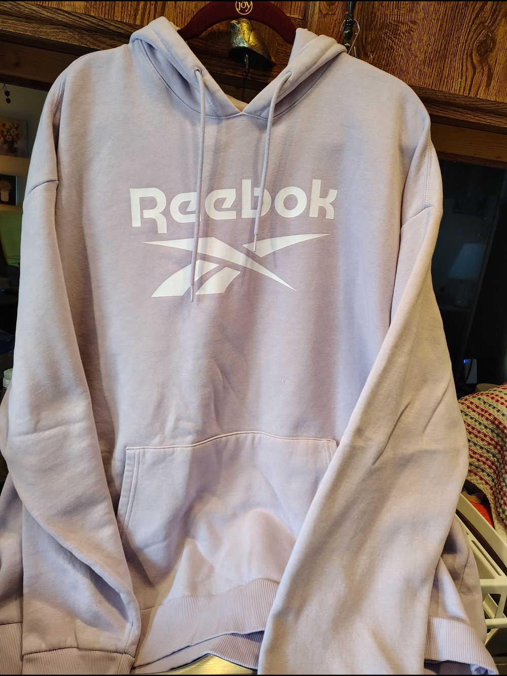Reebok Light Lavender Hoodie with White Logo